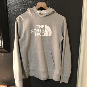 North Face Half Dome Hoodie, Grey/White Small